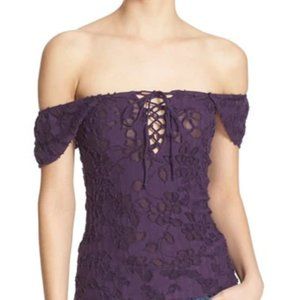 NEW Free People Popsicle Off Shoulder Lace Blouse Size Large